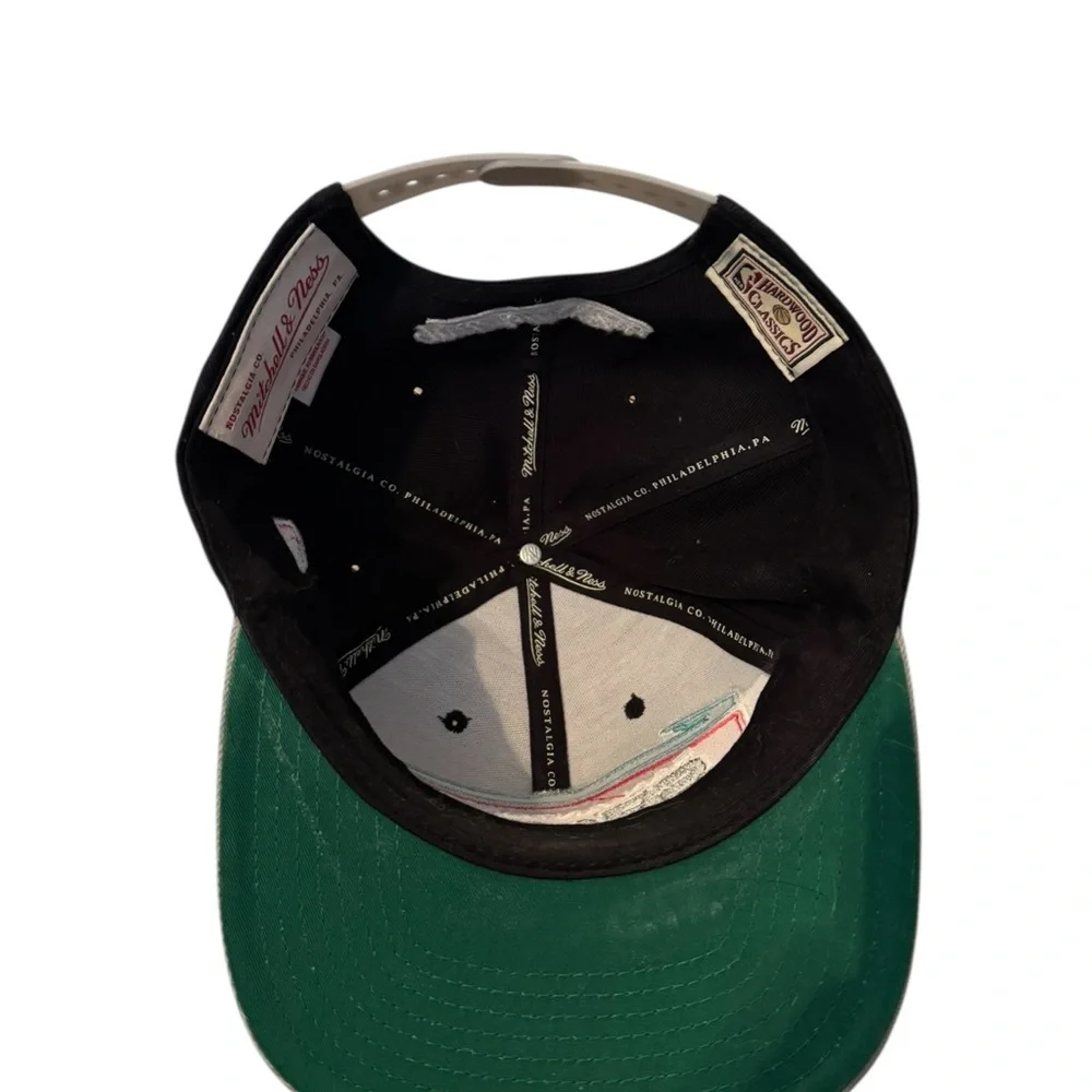 San Antonio Spurs Vintage Logo Mitchell & Ness Adjustable Snap Back Hat Cap - Picture 6 of 8